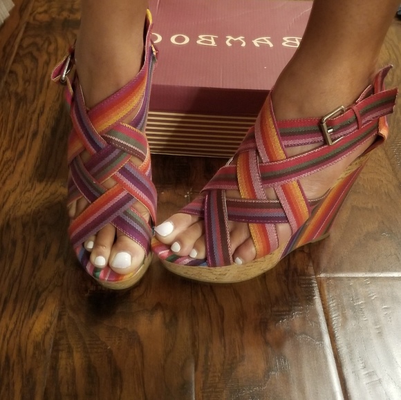 BAMBOO Shoes - 👡Multi-Colored Wedge👡